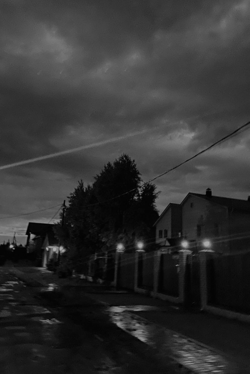 ночной поселок маленького Томска