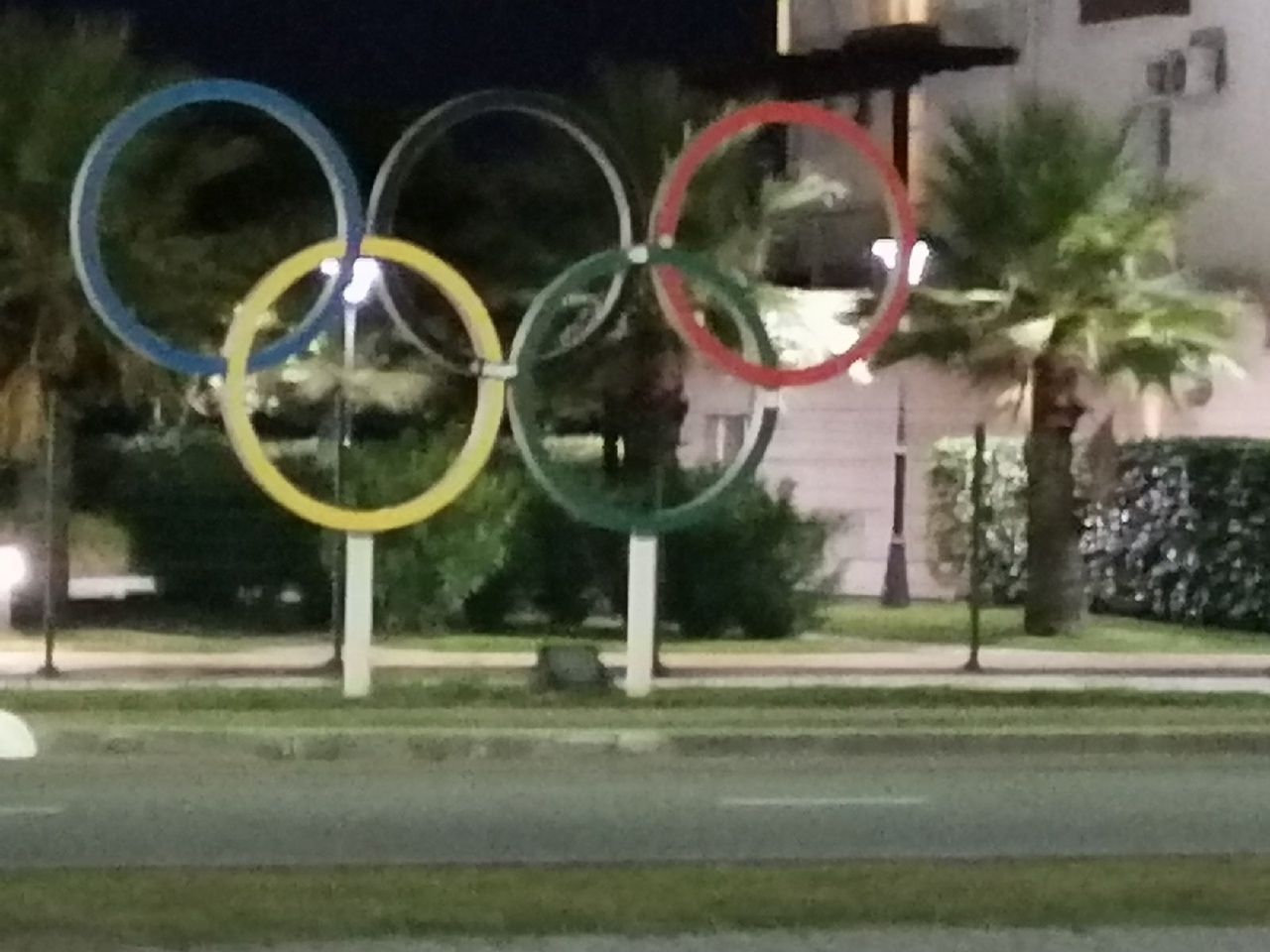 Олимпийские кольца в городе Сочи