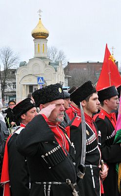 Казаки на праздновании Дня Победы.