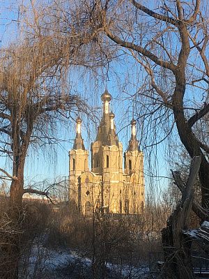 Георгиевский храм в канун Рождества Христова.