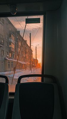 В холодное утро на учёбу