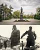 Памятник Хользунову В.С., сквозь года/ Сталинград - Волгоград