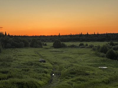 Закат в деревне 