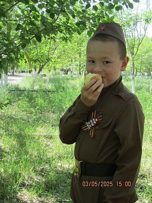 Солдатик с яблоком
